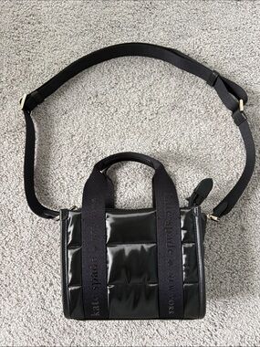 kate spade Black Quilted Patent Crossbody Satchel
